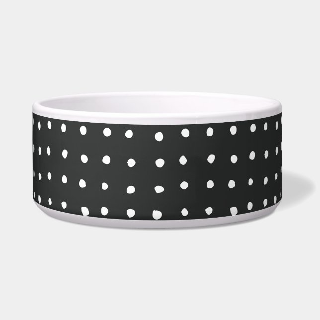 Écuelle Ethnie tribale : motif noir blanc. (Devant)