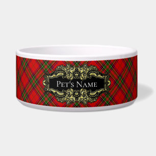 Écuelle Étiquette victorien et tartan de style de sembler