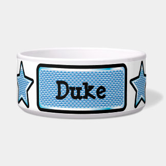 Écuelle Étoiles Bleues Glamour & Tag Pet Bowl