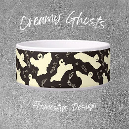 Écuelle Fantômes crémeux - Motif d'Halloween.