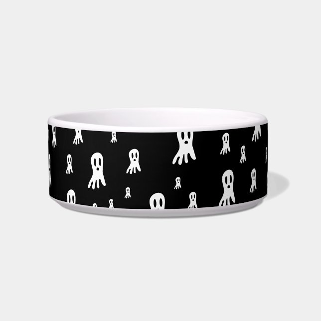 Écuelle Fantômes d'Halloween foncé (Devant)