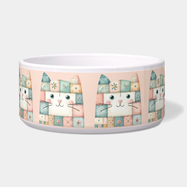 Écuelle Faux Patchwork Pastel Kitty Cottage (Gauche)