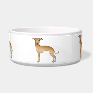 Écuelle Fawn Color Italian Greyhound Cute Cartoon Chiens