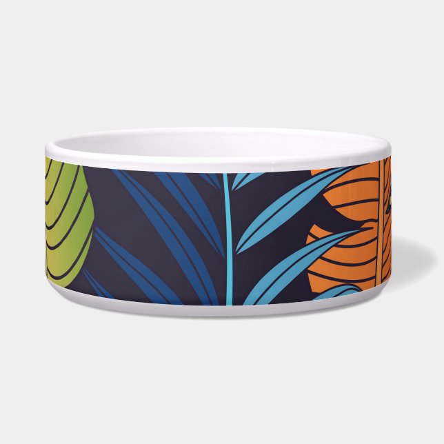 Écuelle Feuilles tropicaux, motif sans couture fleurie. (Devant)