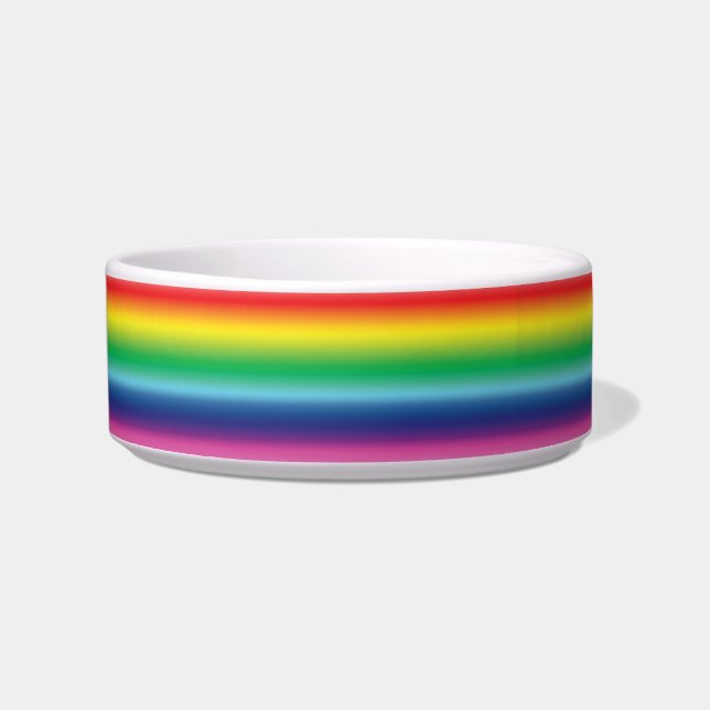 Écuelle Fierté lgbtq drapeau arc-en-ciel couleurs chien, c (Devant)