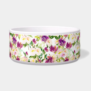 Écuelle Fille Rose Peach Purple Burgundy Aquarelle Florale