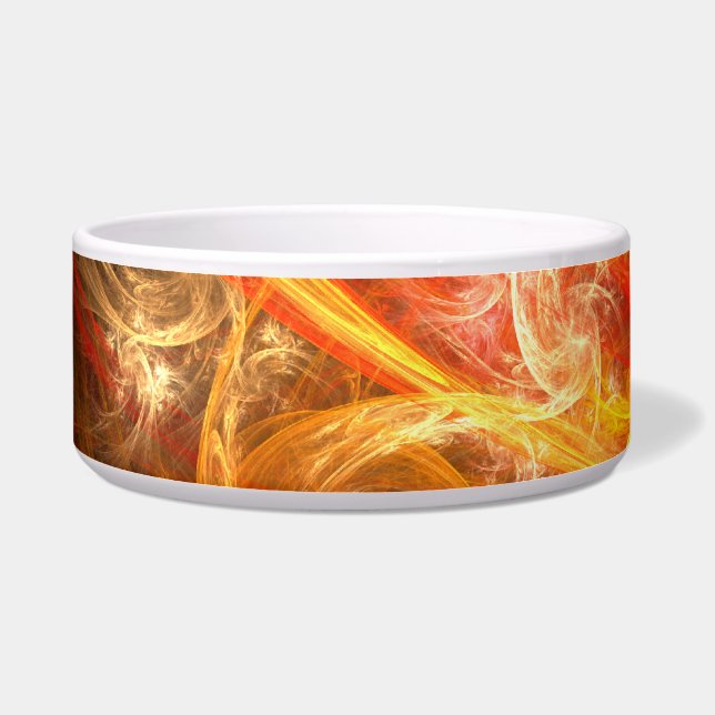 Écuelle Firestorm Nova Abstrait Art Dog Bowl (Gauche)