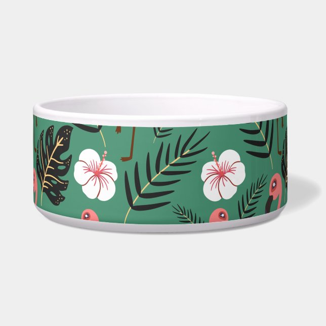 Écuelle Flamant rose rose motif transparent sur arrière -  (Devant)