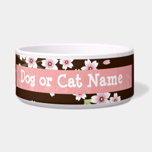 Écuelle Fleur de bois de chien rose/Brown personnalisée