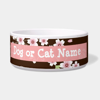 Écuelle Fleur de bois de chien rose/Brown personnalisée