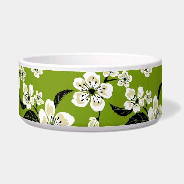 ÉCUELLE FLEUR DE CERISIER - SAKURA EN VERT MATCHA (Devant)