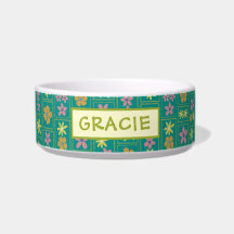 Fleur Florale Patchwork Sarcelle Rétro Personnalis