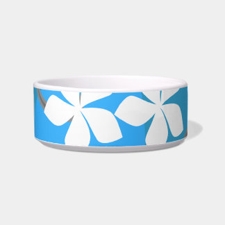 Écuelle Fleurs bleues et blanches. Modèle floral