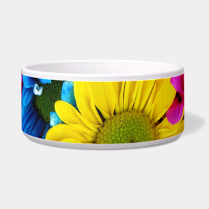 Écuelle Fleurs colorées, marguerites - Rose Jaune Bleu