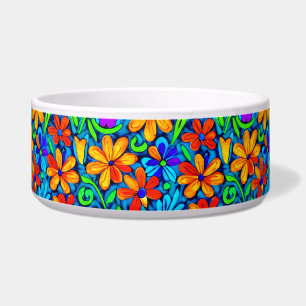 Écuelle Fleurs d'art populaire colorées vives