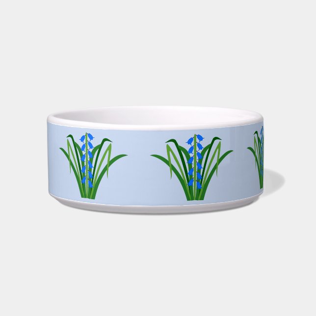 Écuelle Fleurs de Bluebell de bébé garçon motif de printem (Gauche)