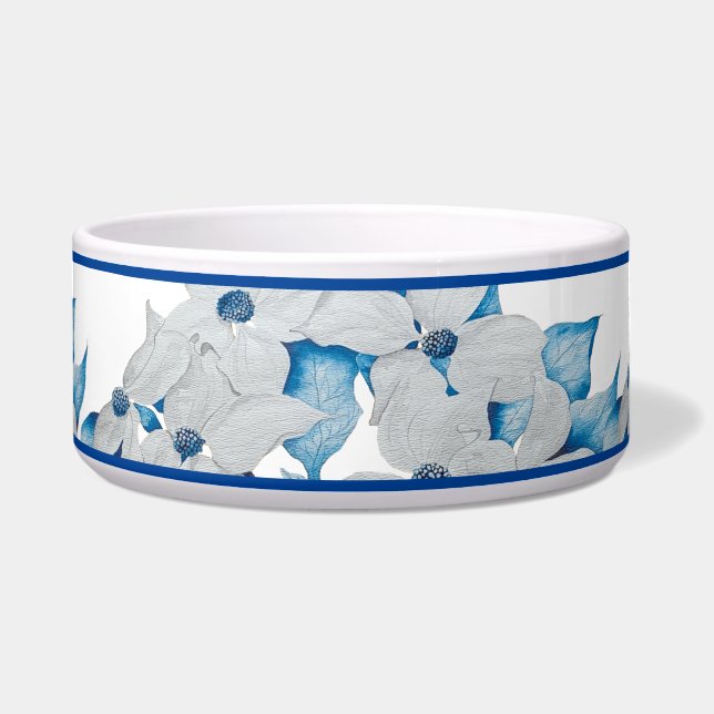 Écuelle Fleurs de bois de chien sur un bol de salade (Devant)