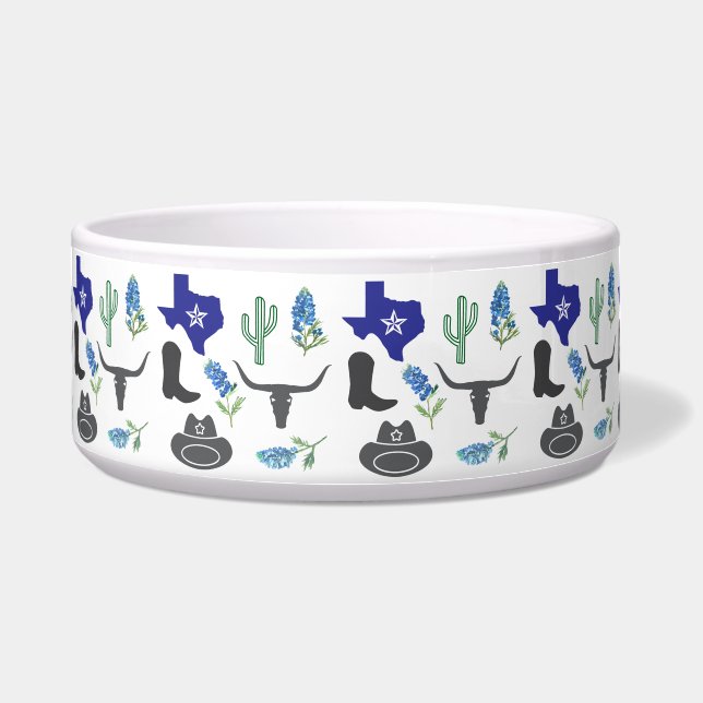 Écuelle Fleurs de Lupin Bluebonnets du Texas Animal de com (Devant)