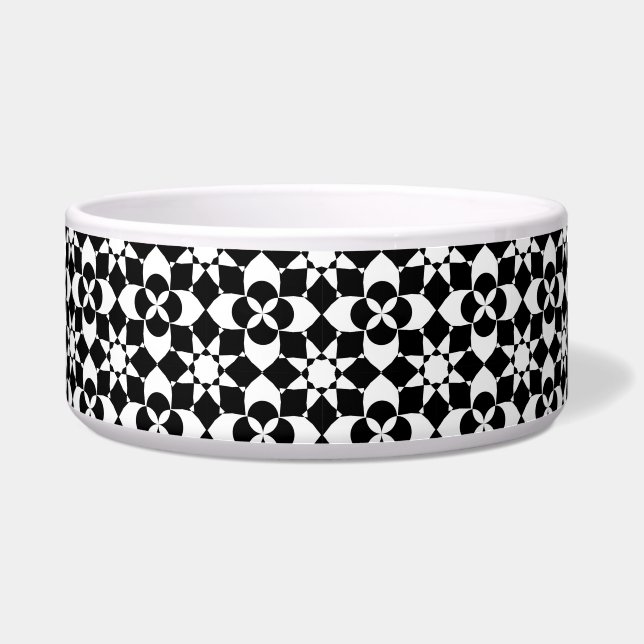 Écuelle fleurs et étoiles chat bol de nourriture (Devant)