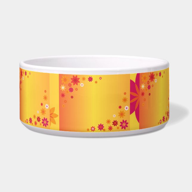 Écuelle Fleurs Pet Bowl, (Devant)