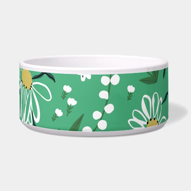 Écuelle Fleurs Rétro, Motif Botanique Sans Seamless. (Devant)