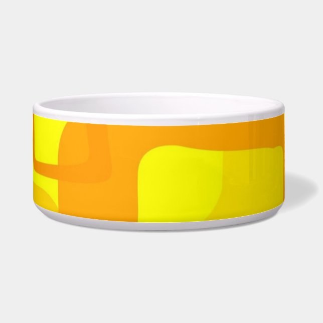 Écuelle Flux de soleil vibrant – Formes d'art abstrait mod (Devant)