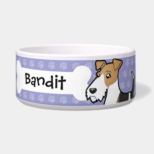 Écuelle Fox Terrier de fil de bande dessinée