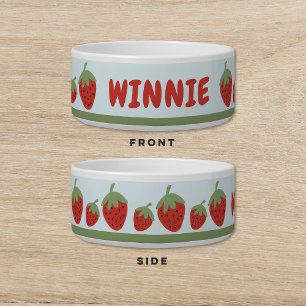 Écuelle Fraise Bleu chien chat animal