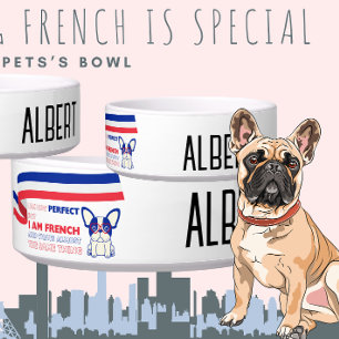Écuelle FRENCH animal de compagnie modifiable Je ne suis p
