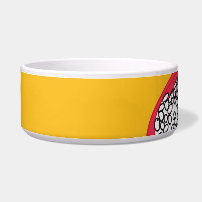 Écuelle Fruits de grenat : Motif Vintage à main. (Devant)