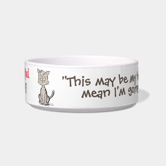 Écuelle Funny Cat Bowl, personnalisable pour votre Ami de