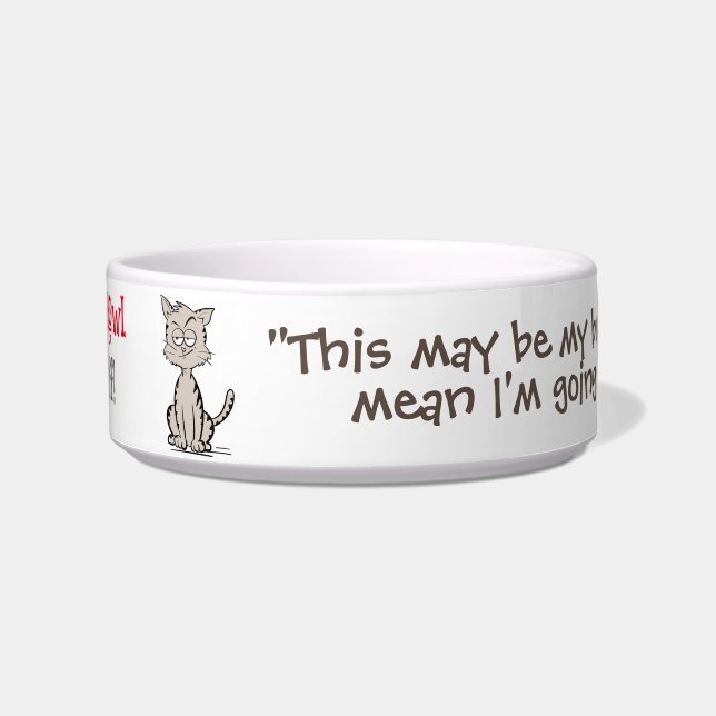 Écuelle Funny Cat Bowl, personnalisable pour votre Ami de  (Devant)