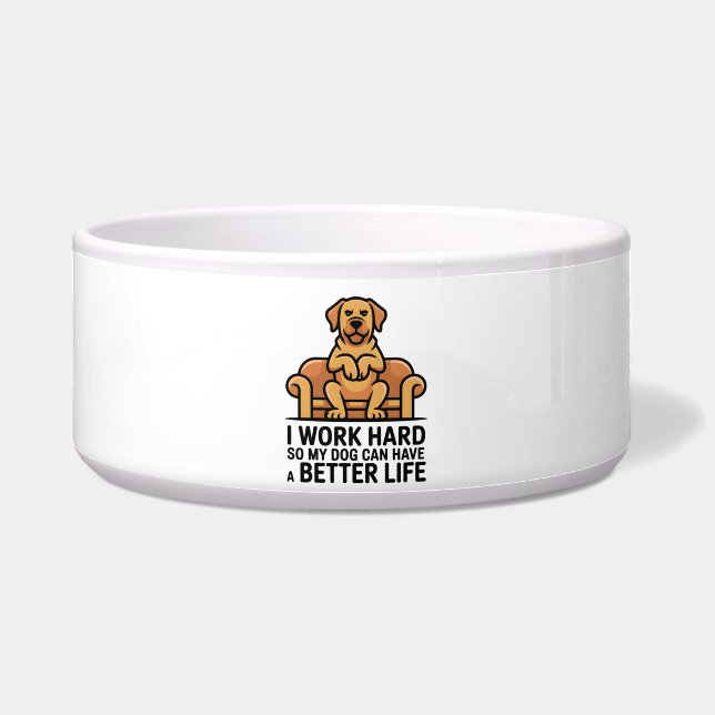 Écuelle Funny Spoiled Dog Quote Couch Illustration (Devant)