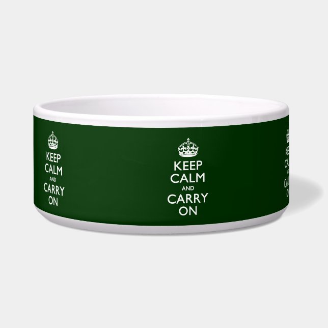 Écuelle GARDER LE CALME ET PORTER SUR Forest Green (Gauche)