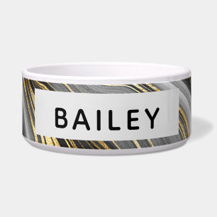 Écuelle Géode moderne Gold & Grey Agate