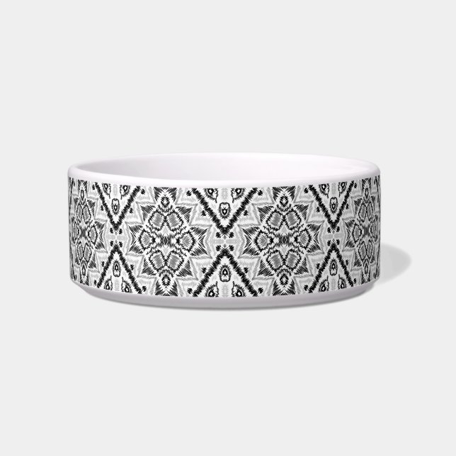 Écuelle Géométrique, motif, noir et blanc (Devant)