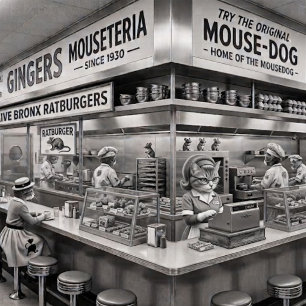 Écuelle Gingers NYC Mouseteria, Maison du Mousedog.
