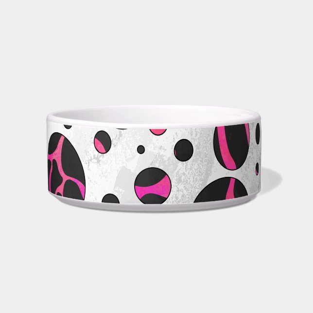 Écuelle Girafe Imprimé Rose Fushia et Noir (Droite)