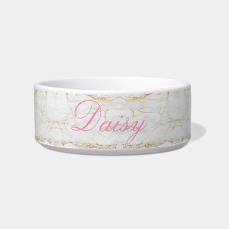 Écuelle Gold Marble Personnalisé Pet Bowl