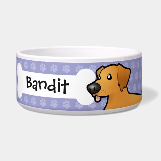 Écuelle Golden retriever de bande dessinée (Devant)