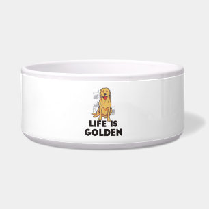 Écuelle Golden Retriever Dog - La vie est dorée