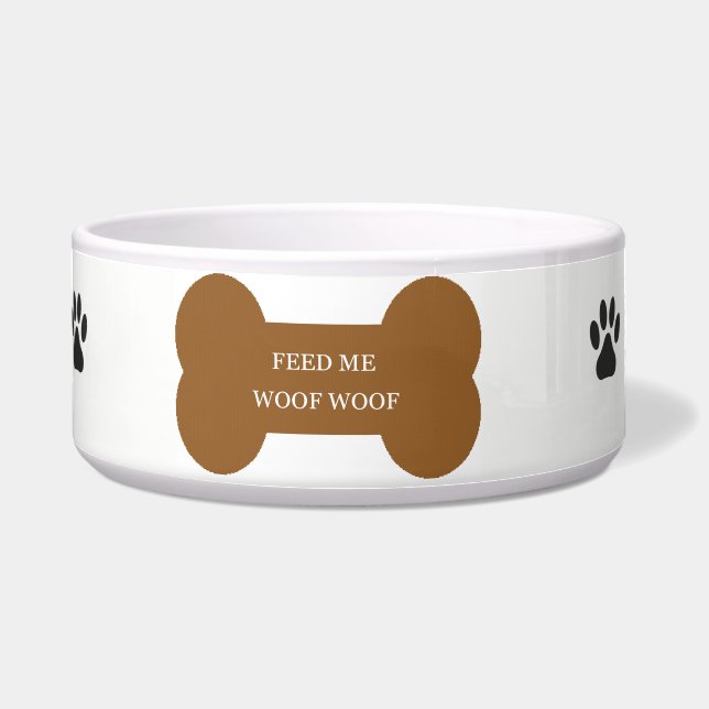 ÉCUELLE GRANDE BOULE DE CHIEN D'ALIMENTATION (Devant)