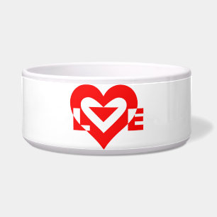 Écuelle Graphique d'amour cool, Rouge