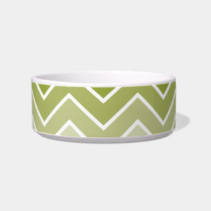 Écuelle Green Ombre Zig Zag Chevron Motif Pet Bowles