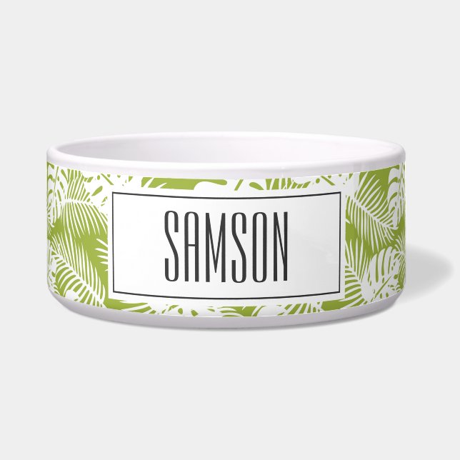 Écuelle Green Palm Feuille Rainforest Motif (Devant)