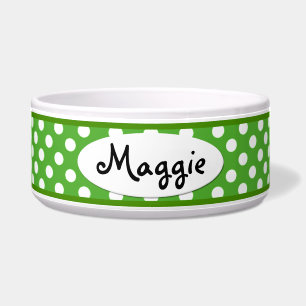 Écuelle Green Polka Dot Personnalisé Ceramic Chig Bowl