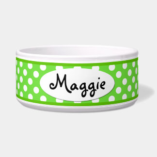 Écuelle Green Polka Dot Personnalisé Ceramic Chig Bowl