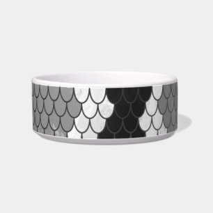 Écuelle Gris de serpent, blanc et noir