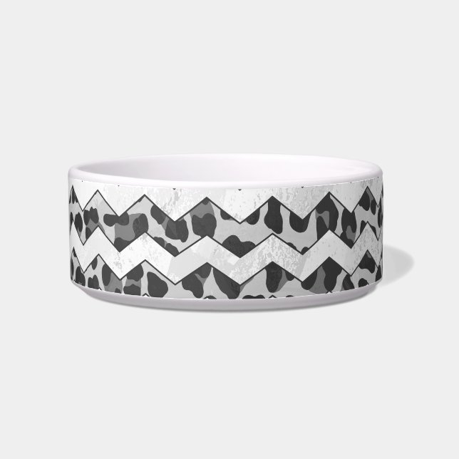 Écuelle Gris léopard Chevron et gris clair (Droite)