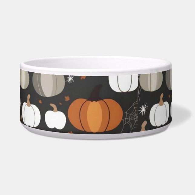 Écuelle Halloween Citrouille & Cobweb Dog Bowl - Couleurs  (Devant)